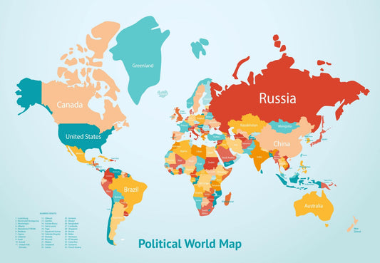 World cartography map by mapbakes