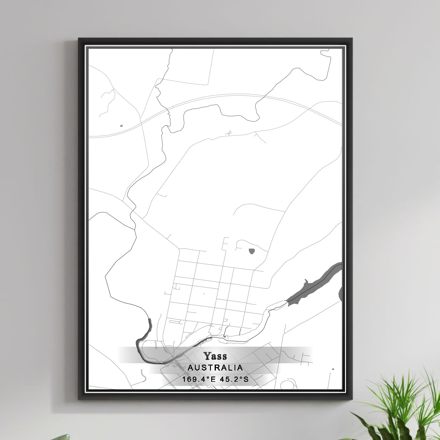 ROAD MAP OF YASS, AUSTRALIA BY MAPBAKES