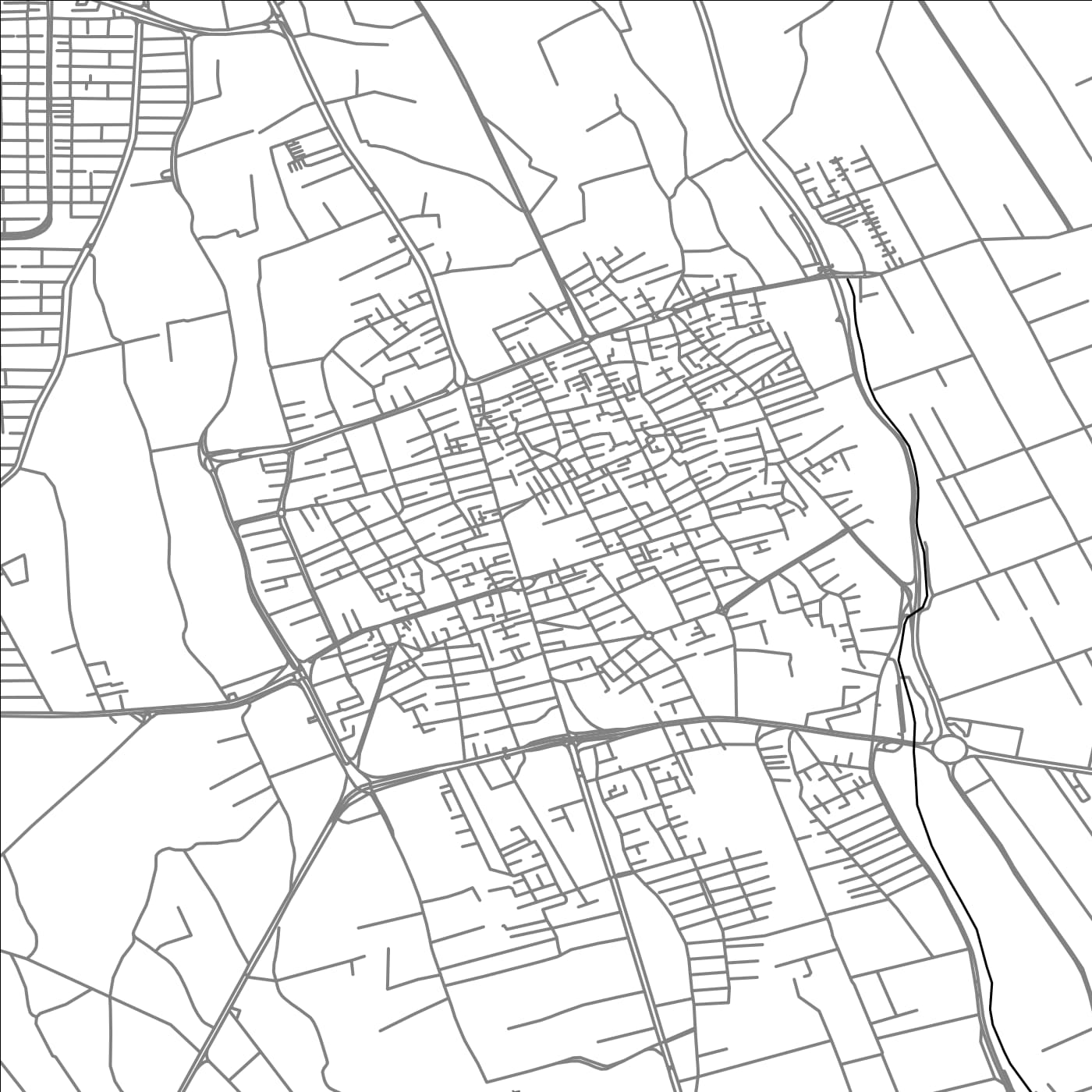 ROAD MAP OF SHAHRIAR, IRAN BY MAPBAKES