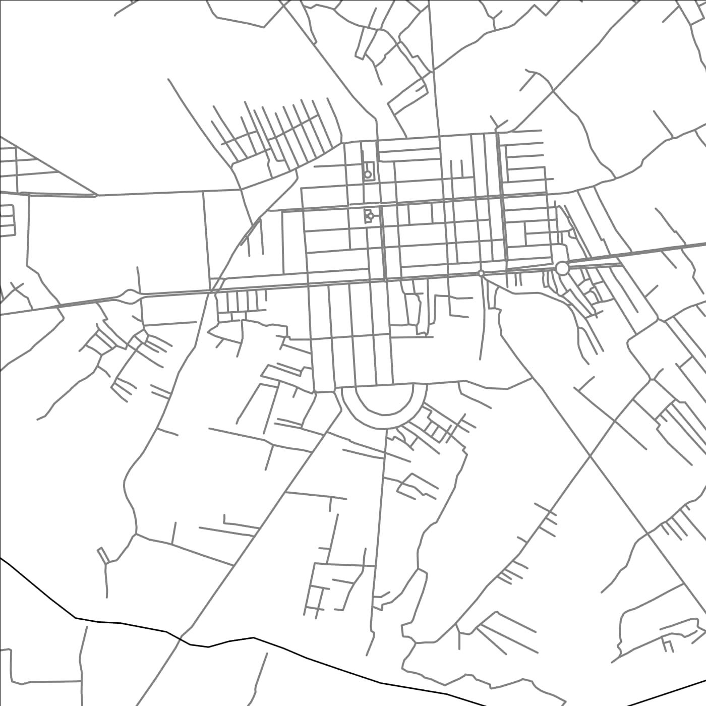ROAD MAP OF KHOST, AFGHANISTAN BY MAPBAKES