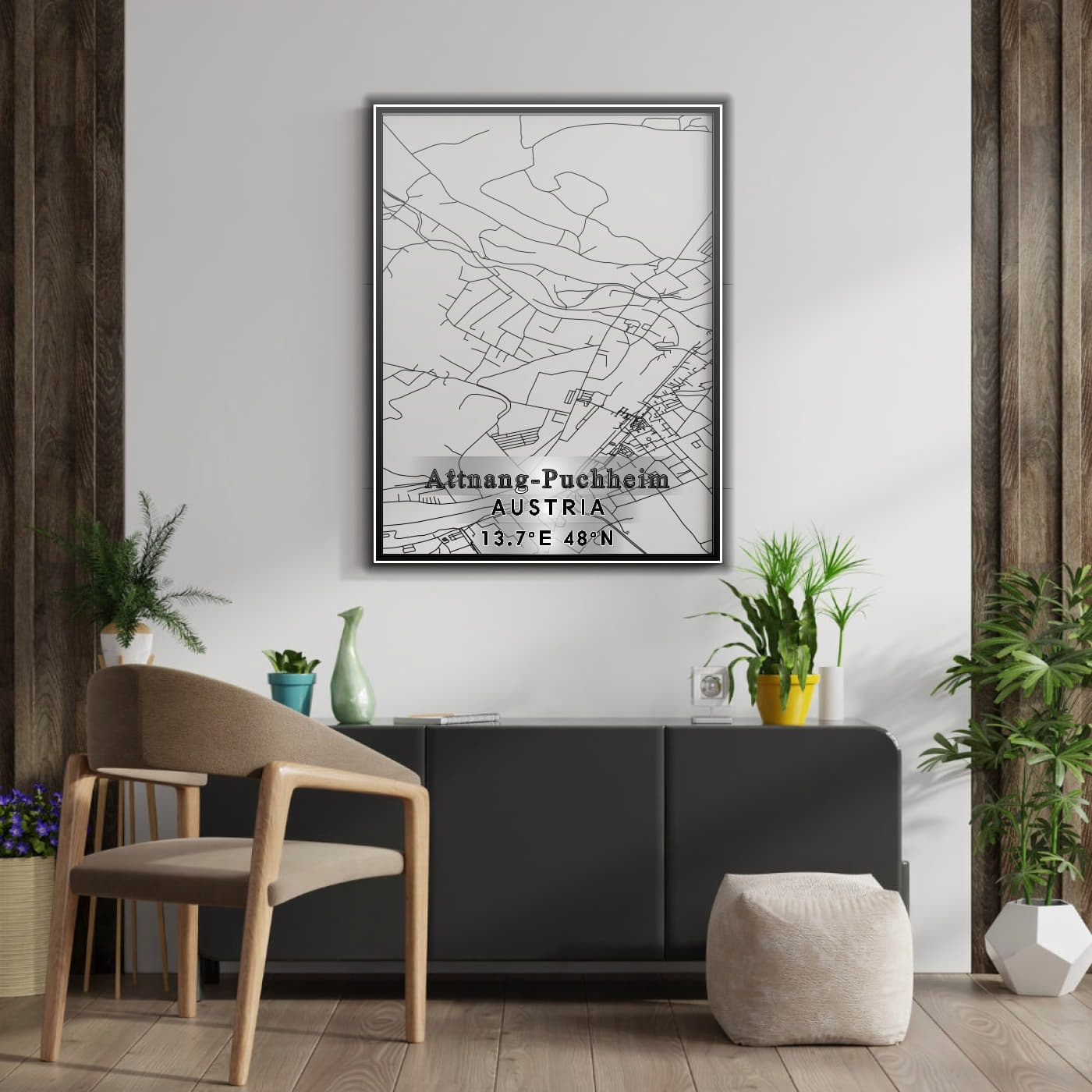 ROAD MAP OF ATTNANG PUCHHEIM, AUSTRIA BY MAPBAKES