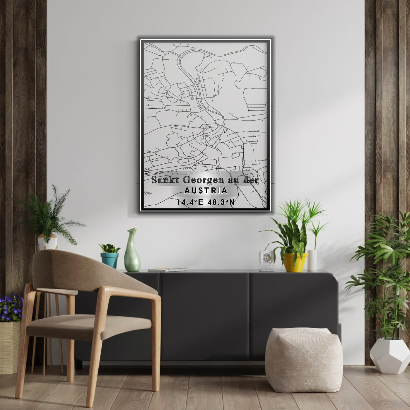 ROAD MAP OF SANKT GEORGEN AN DER GUSEN, AUSTRIA BY MAPBAKES