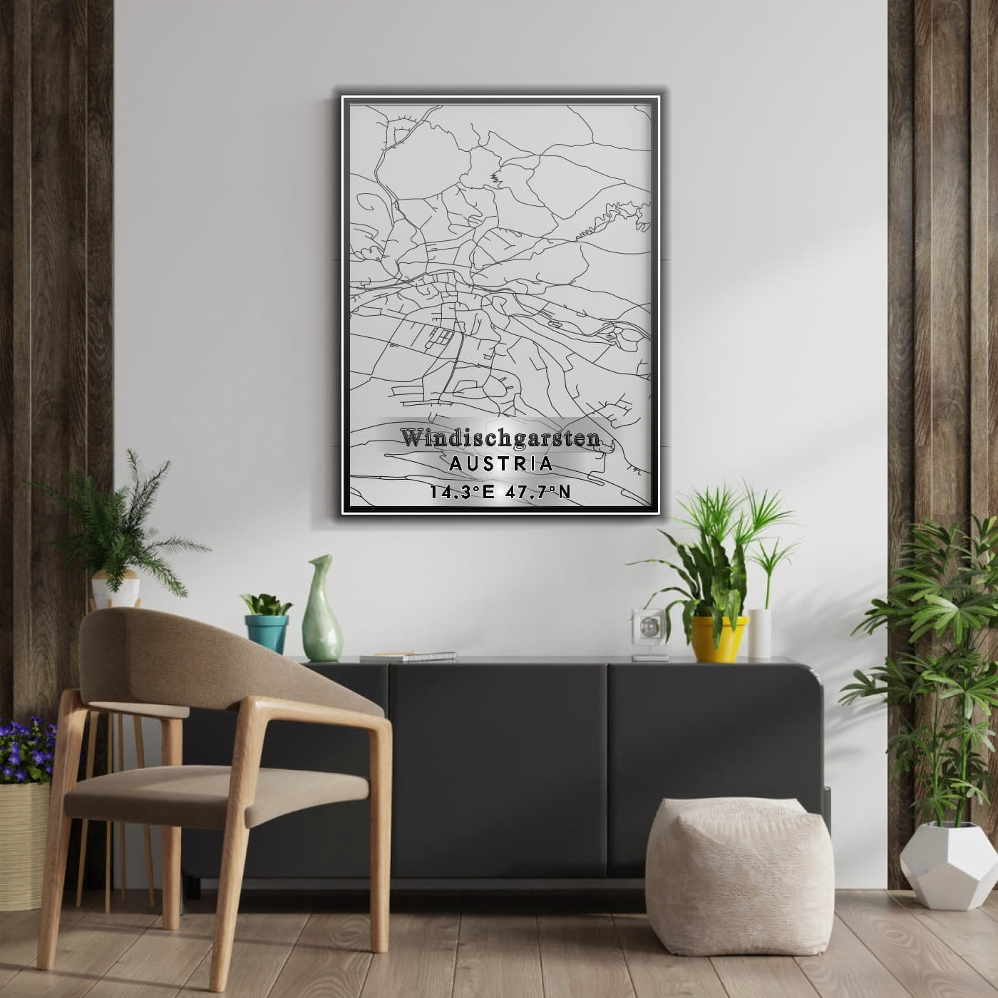 ROAD MAP OF WINDISCHGARSTEN, AUSTRIA BY MAPBAKES