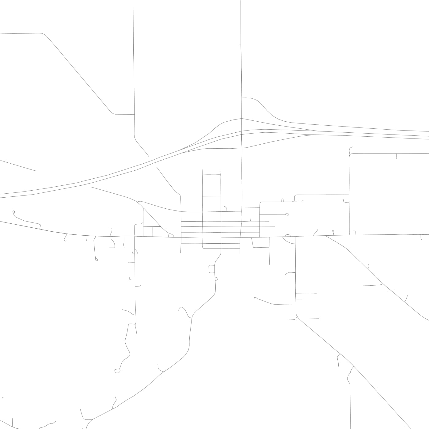 ROAD MAP OF AGENCY, LOWA BY MAPBAKES