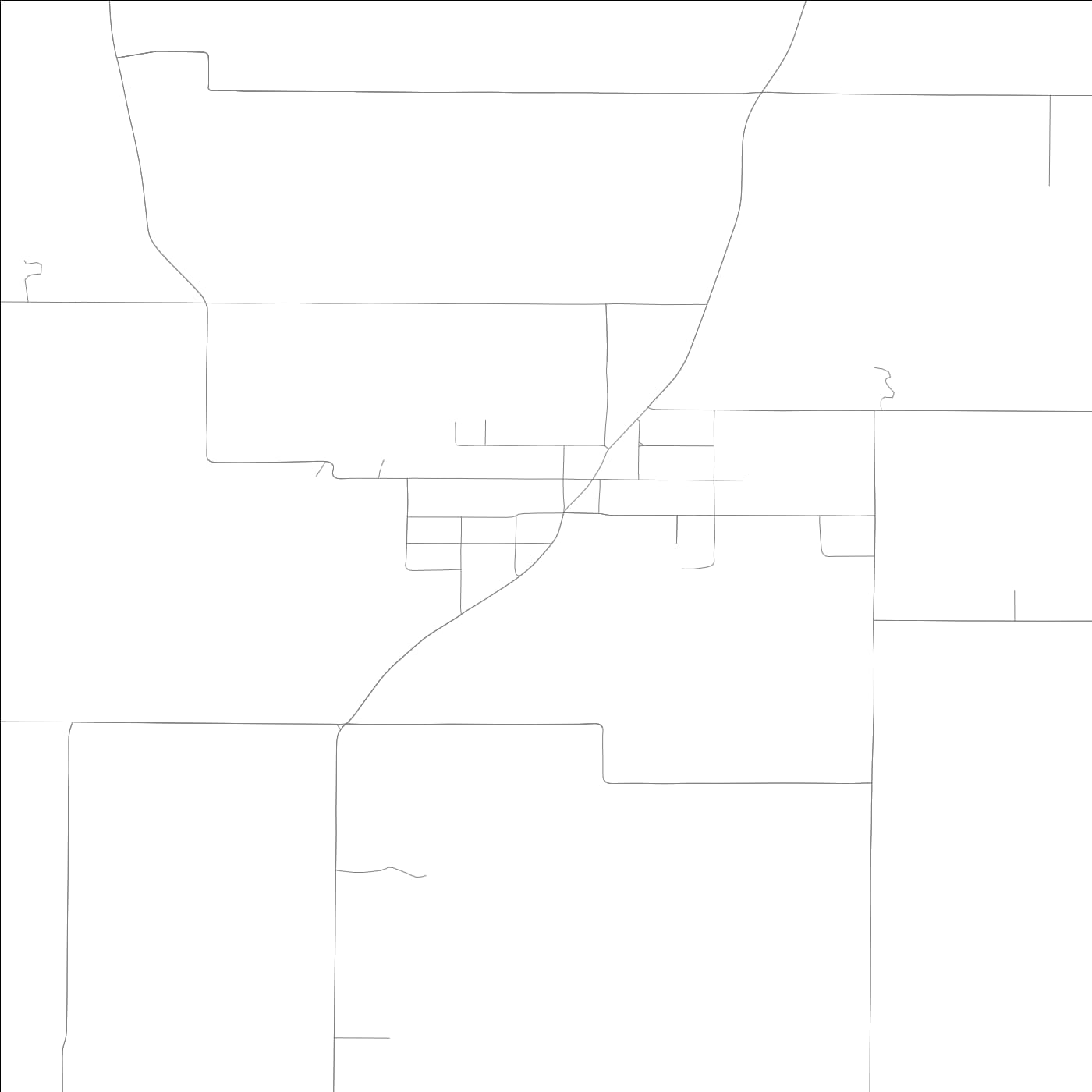 ROAD MAP OF BONE GAP, ILLINOIS BY MAPBAKES