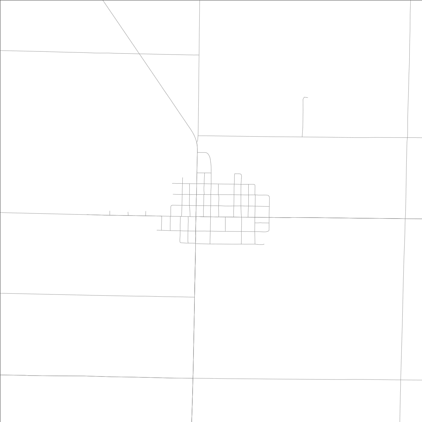 ROAD MAP OF BOWEN, ILLINOIS BY MAPBAKES