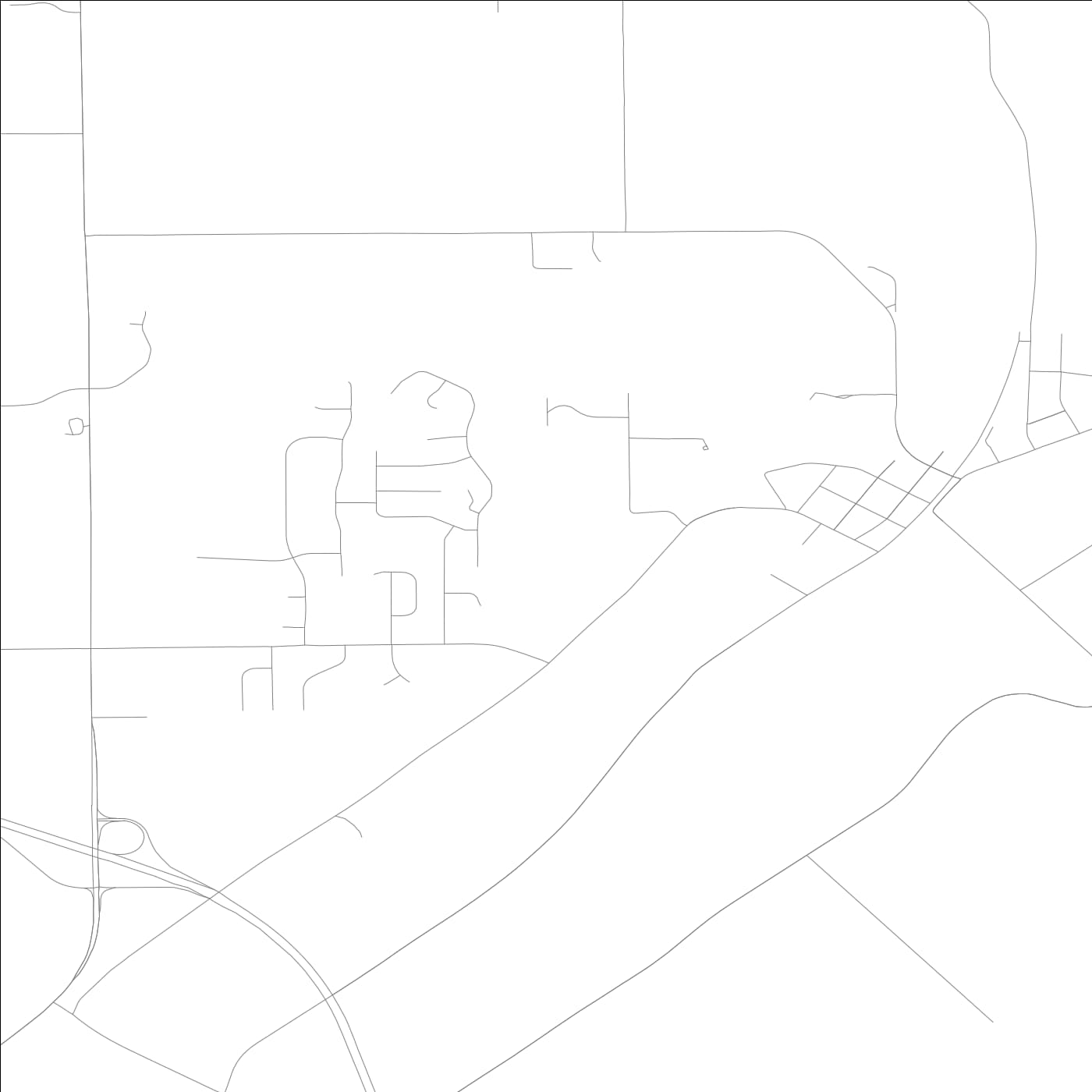 ROAD MAP OF BATTLE GROUND, INDIANA BY MAPBAKES