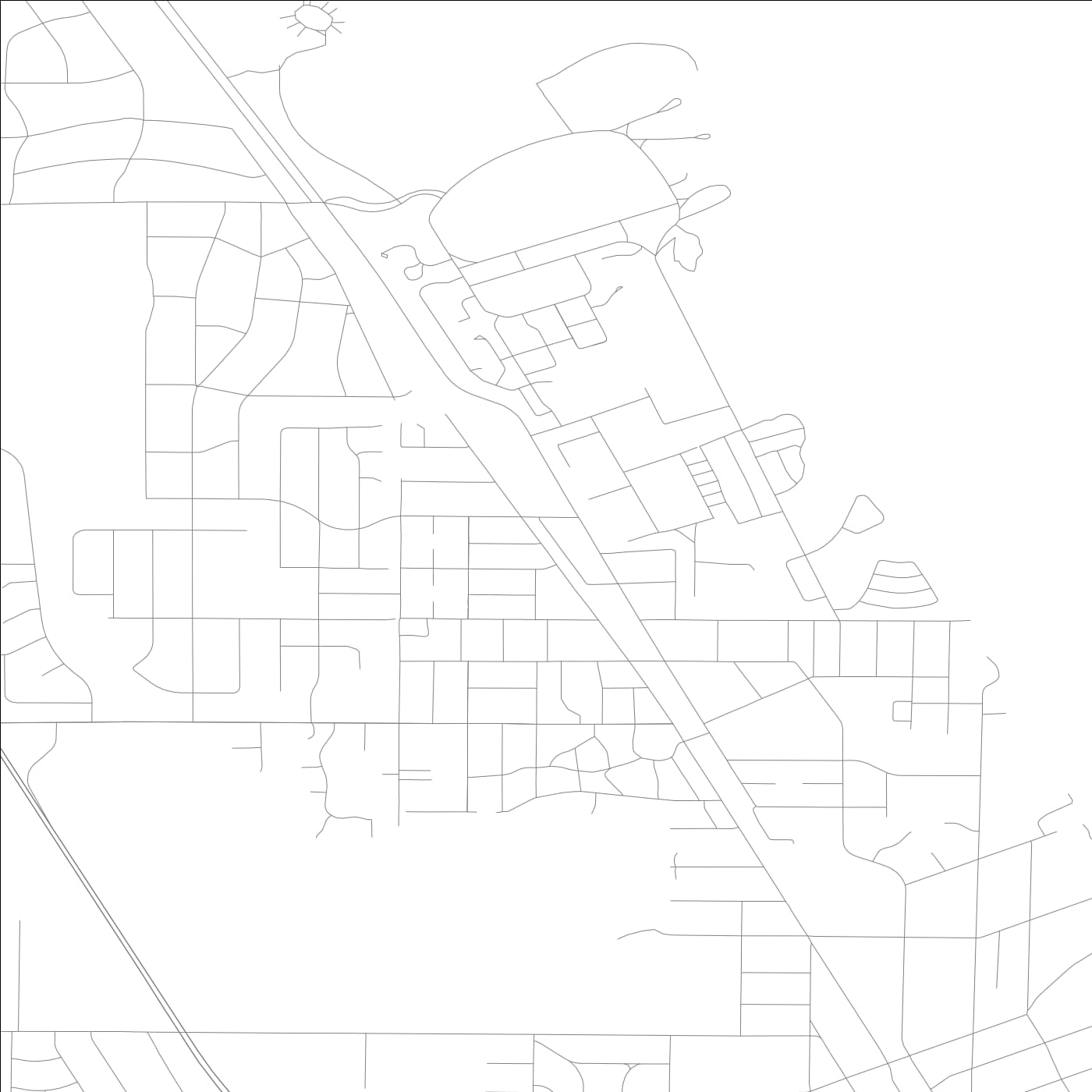 ROAD MAP OF HIGHWOOD, ILLINOIS BY MAPBAKES