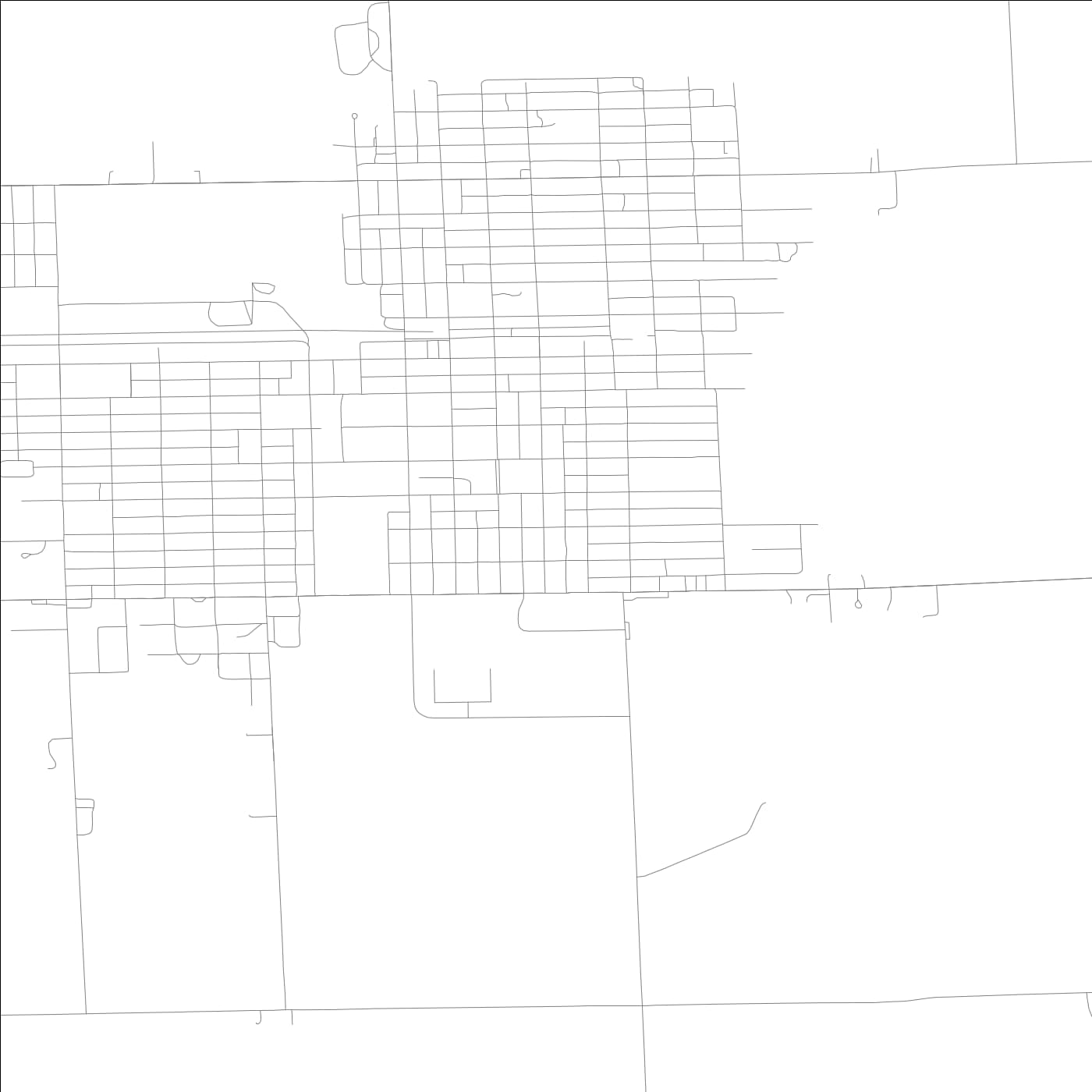 ROAD MAP OF HOOPESTON, ILLINOIS BY MAPBAKES