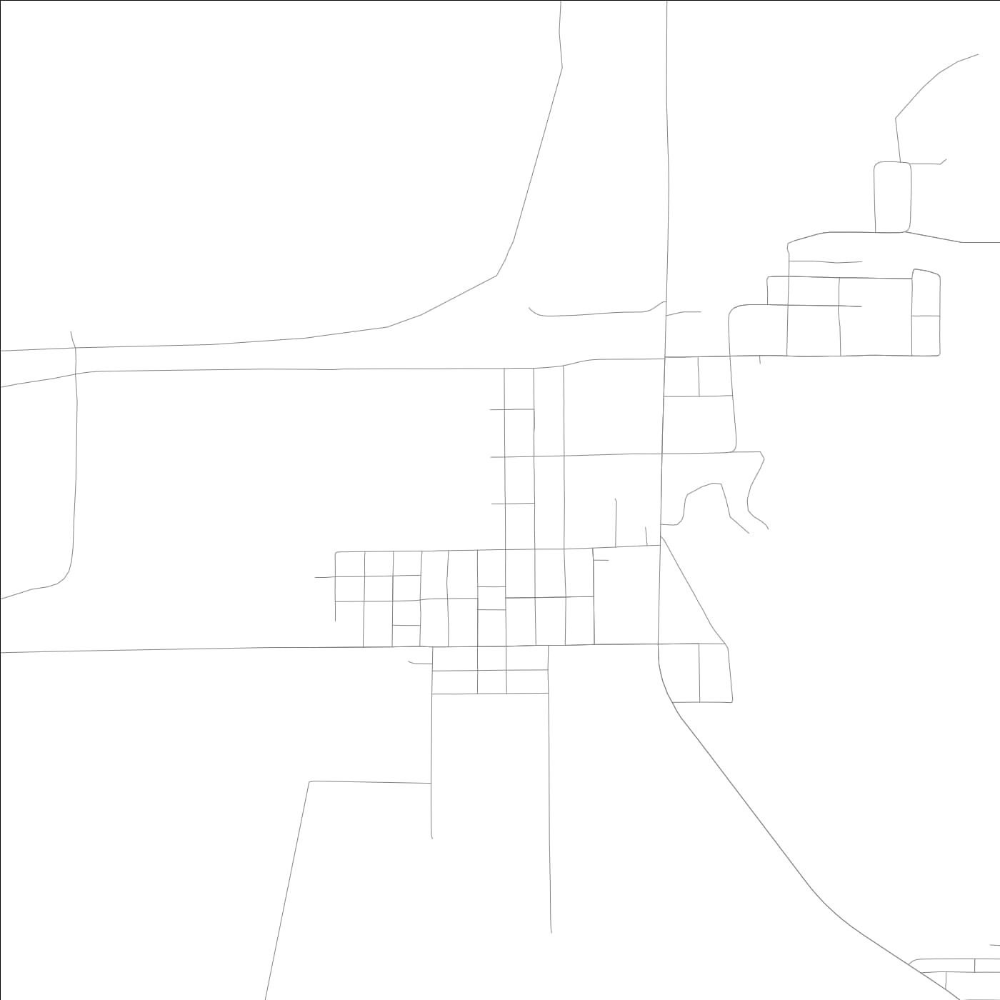 ROAD MAP OF HURST, ILLINOIS BY MAPBAKES