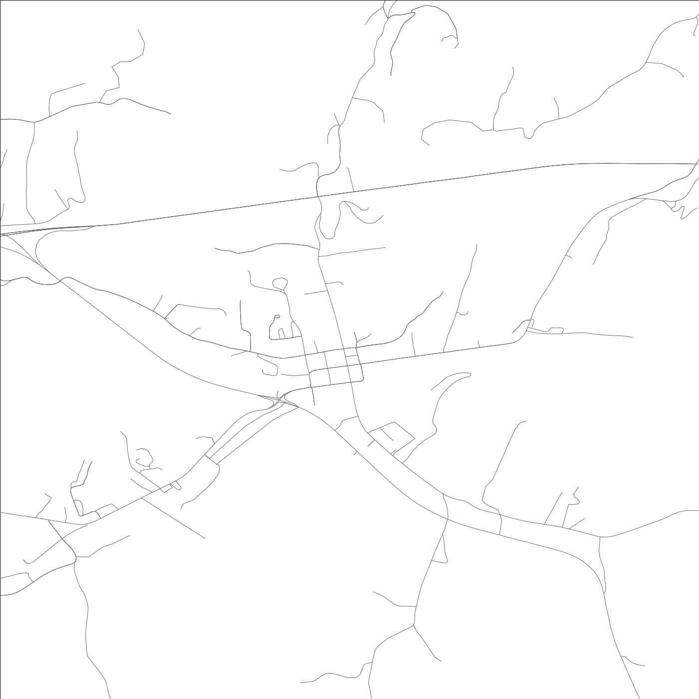 ROAD MAP OF CAMPTON, KENTUCKY BY MAPBAKES