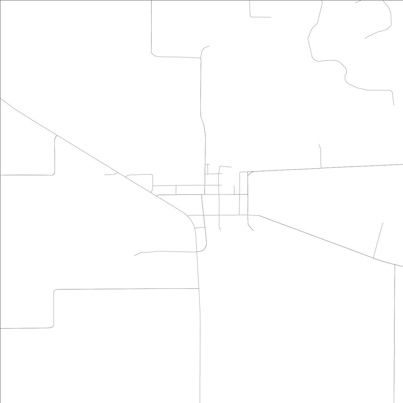 ROAD MAP OF PARKERSBURG, ILLINOIS BY MAPBAKES