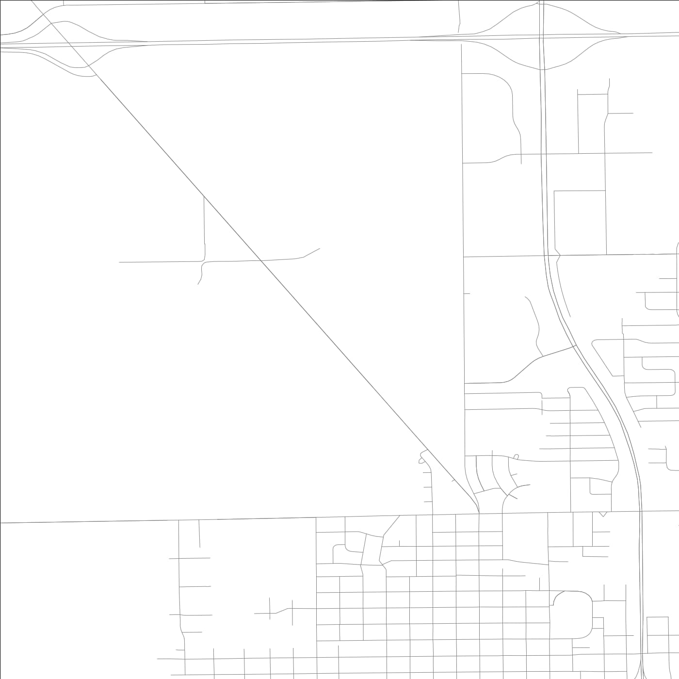 ROAD MAP OF PERU, ILLINOIS BY MAPBAKES