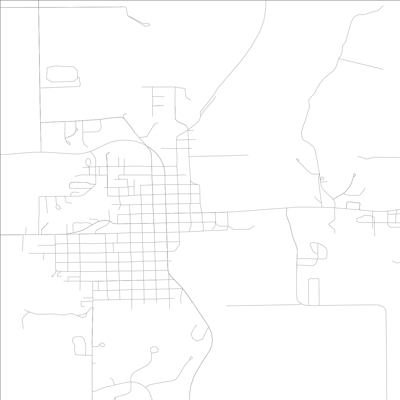ROAD MAP OF PETERSBURG, ILLINOIS BY MAPBAKES