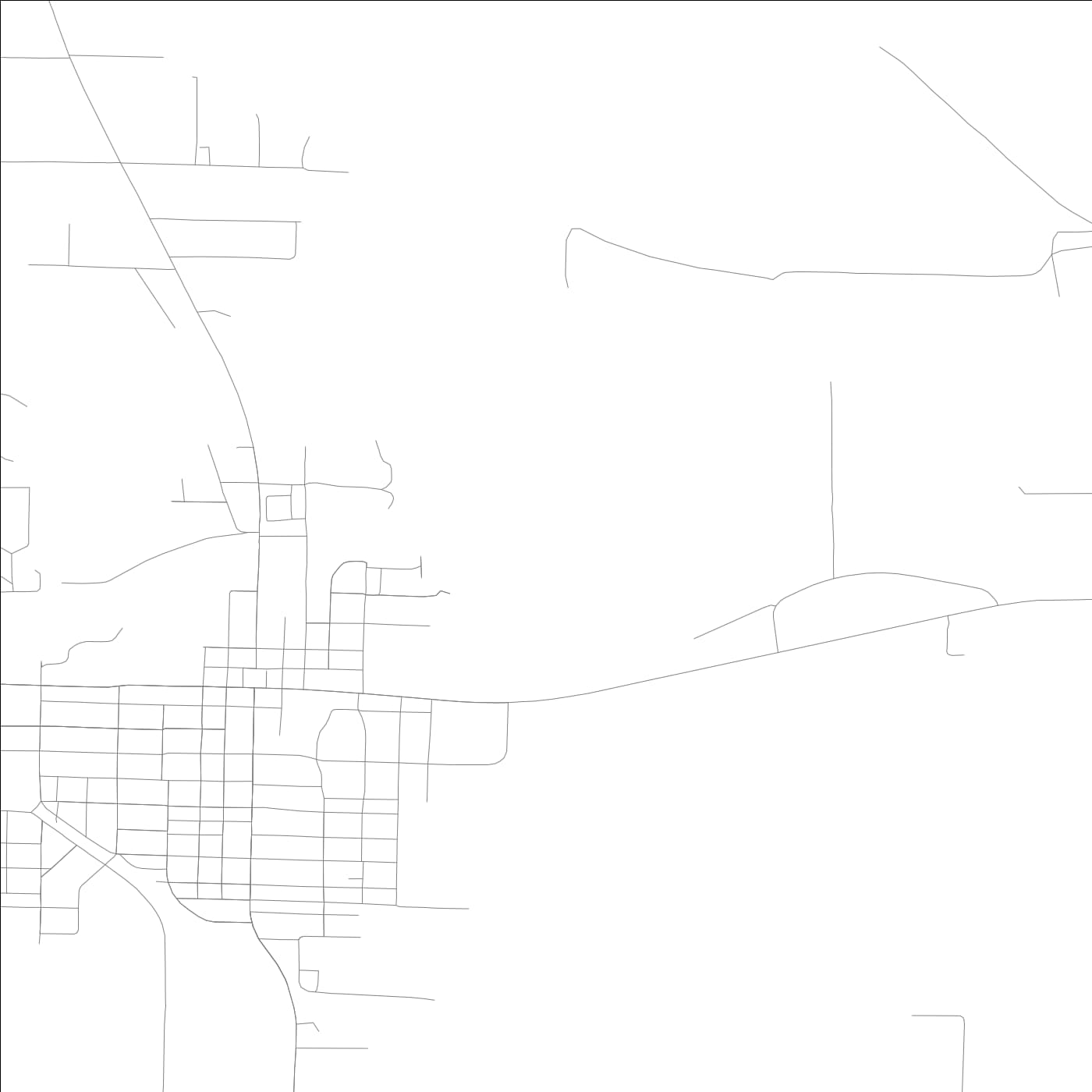 ROAD MAP OF PINCKNEYVILLE, ILLINOIS BY MAPBAKES