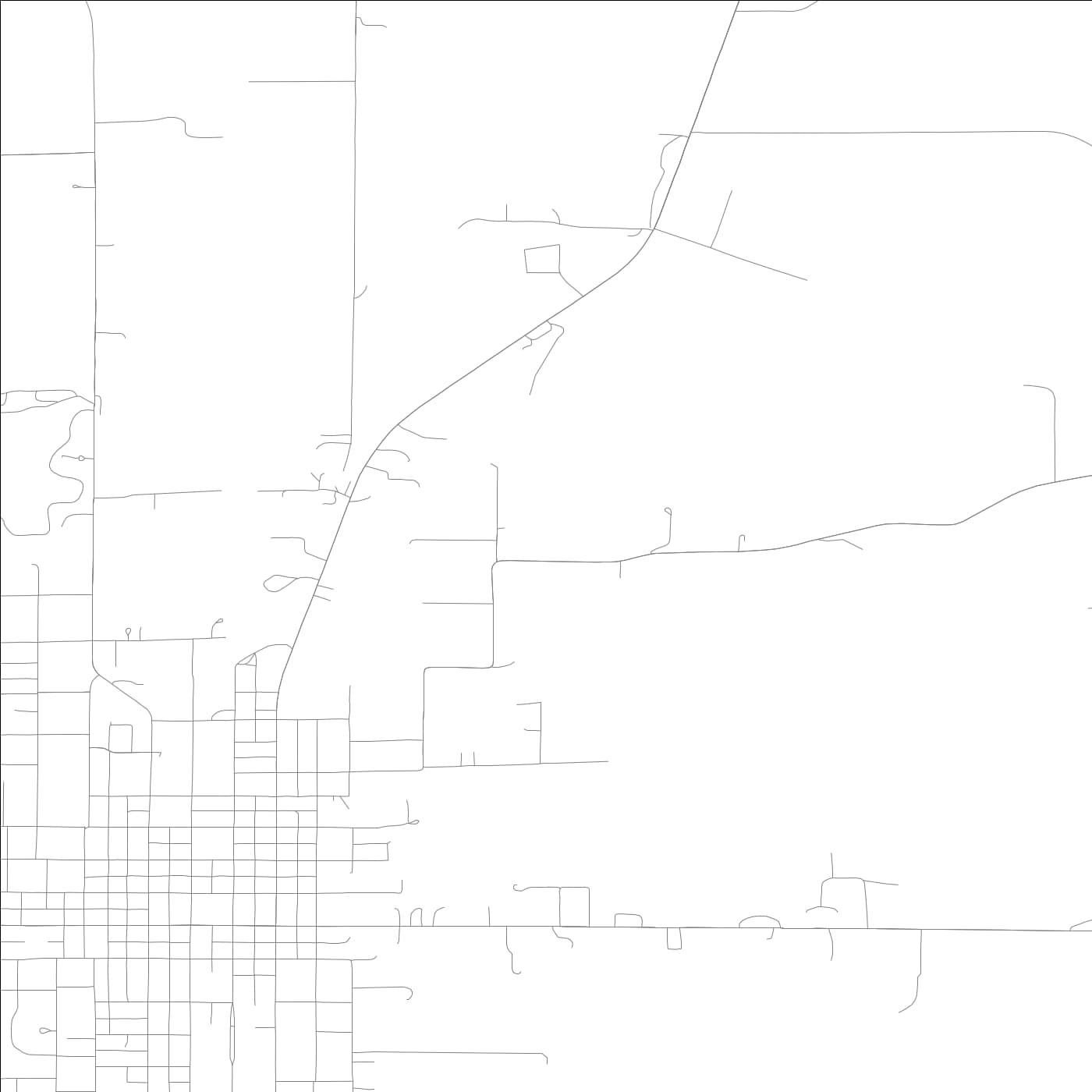 ROAD MAP OF PITTSFIELD, ILLINOIS BY MAPBAKES