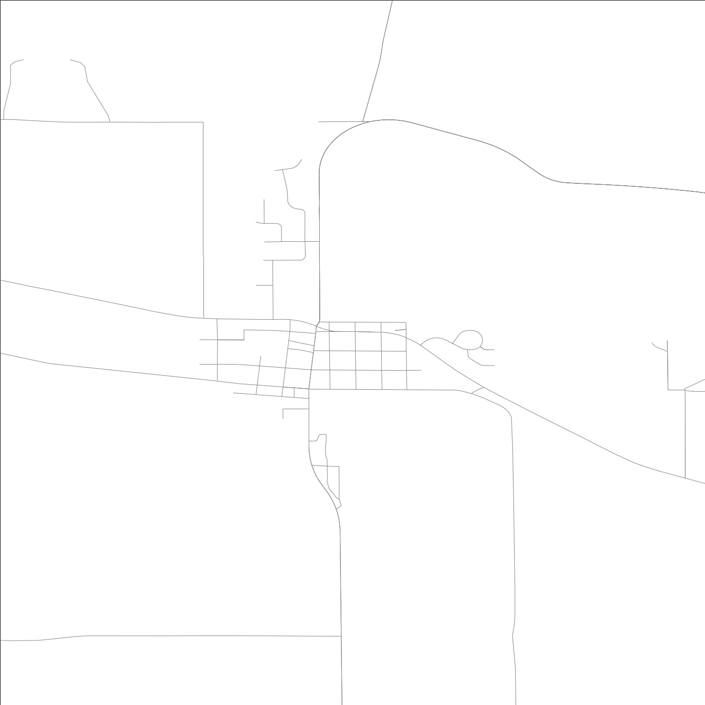 ROAD MAP OF PLEASANT PLAINS, ILLINOIS BY MAPBAKES