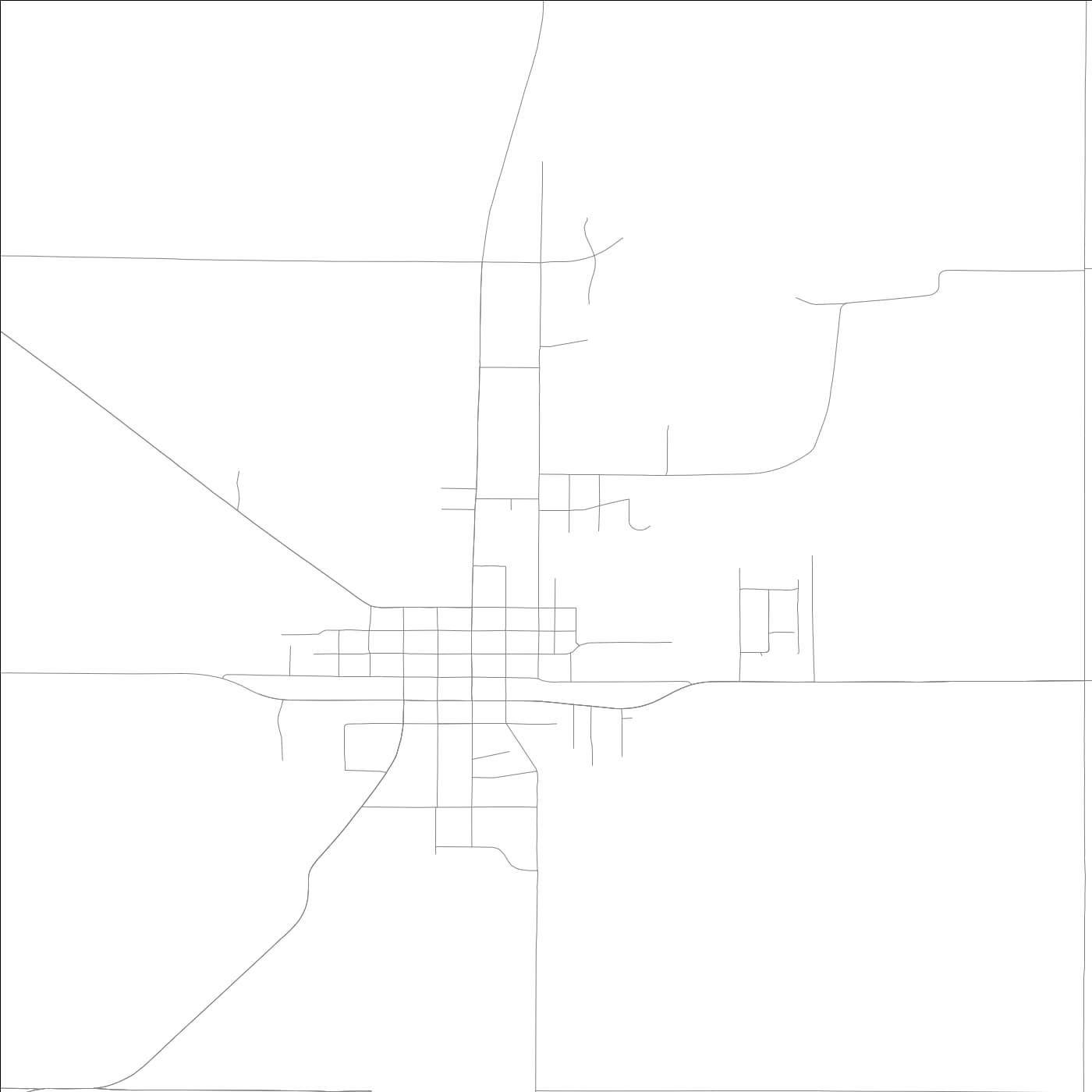 ROAD MAP OF PRINCEVILLE, ILLINOIS BY MAPBAKES
