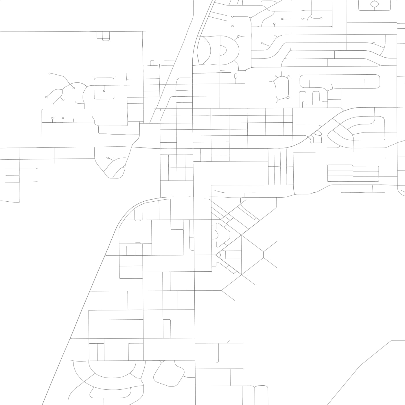 ROAD MAP OF RANTOUL, ILLINOIS BY MAPBAKES