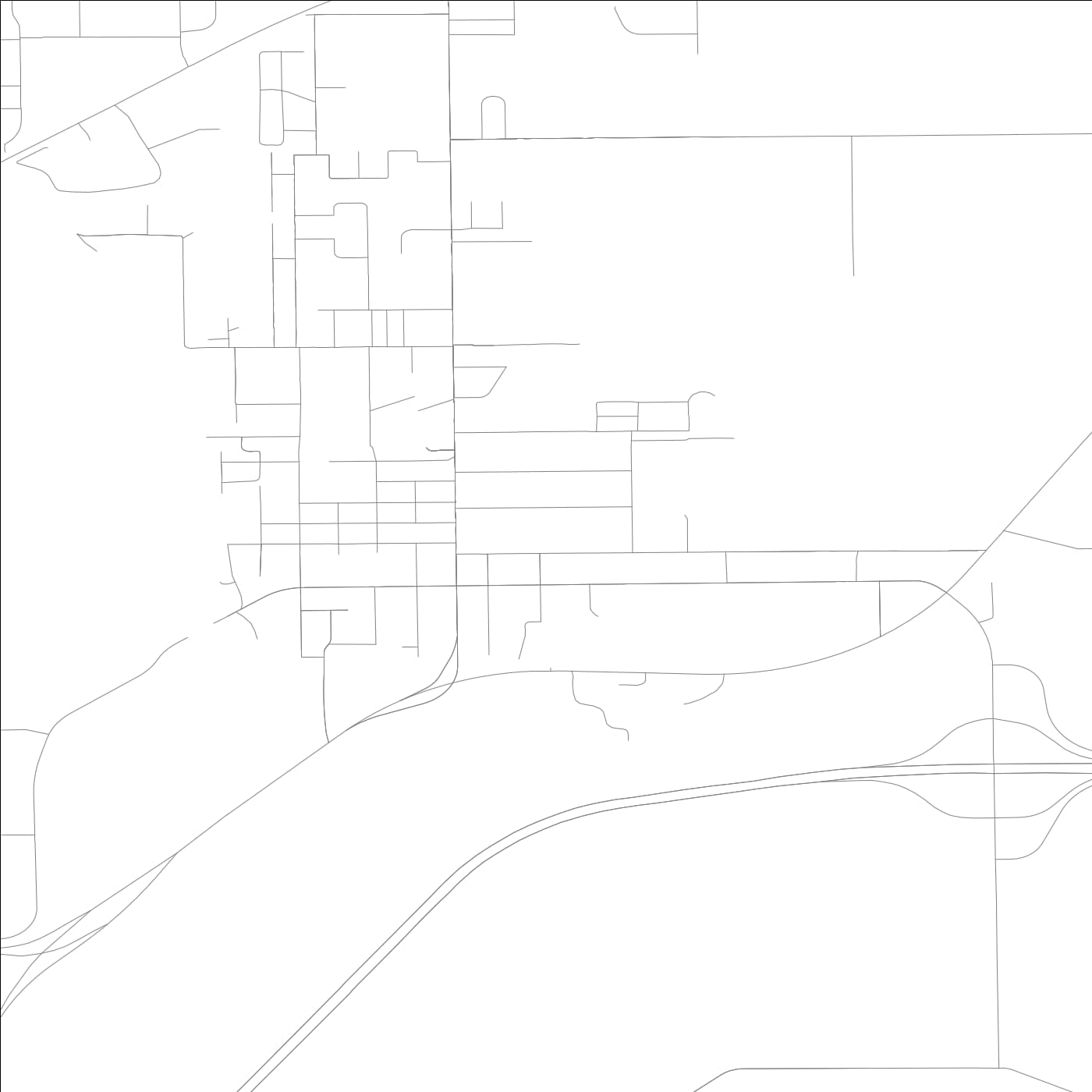 ROAD MAP OF RIVERTON, ILLINOIS BY MAPBAKES