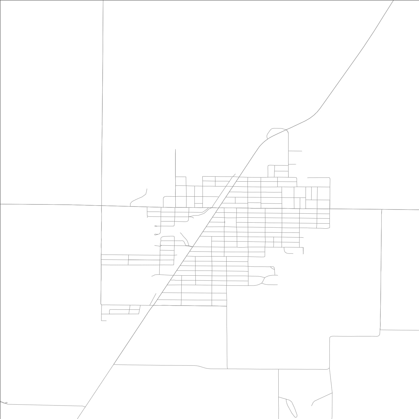 ROAD MAP OF ROODHOUSE, ILLINOIS BY MAPBAKES
