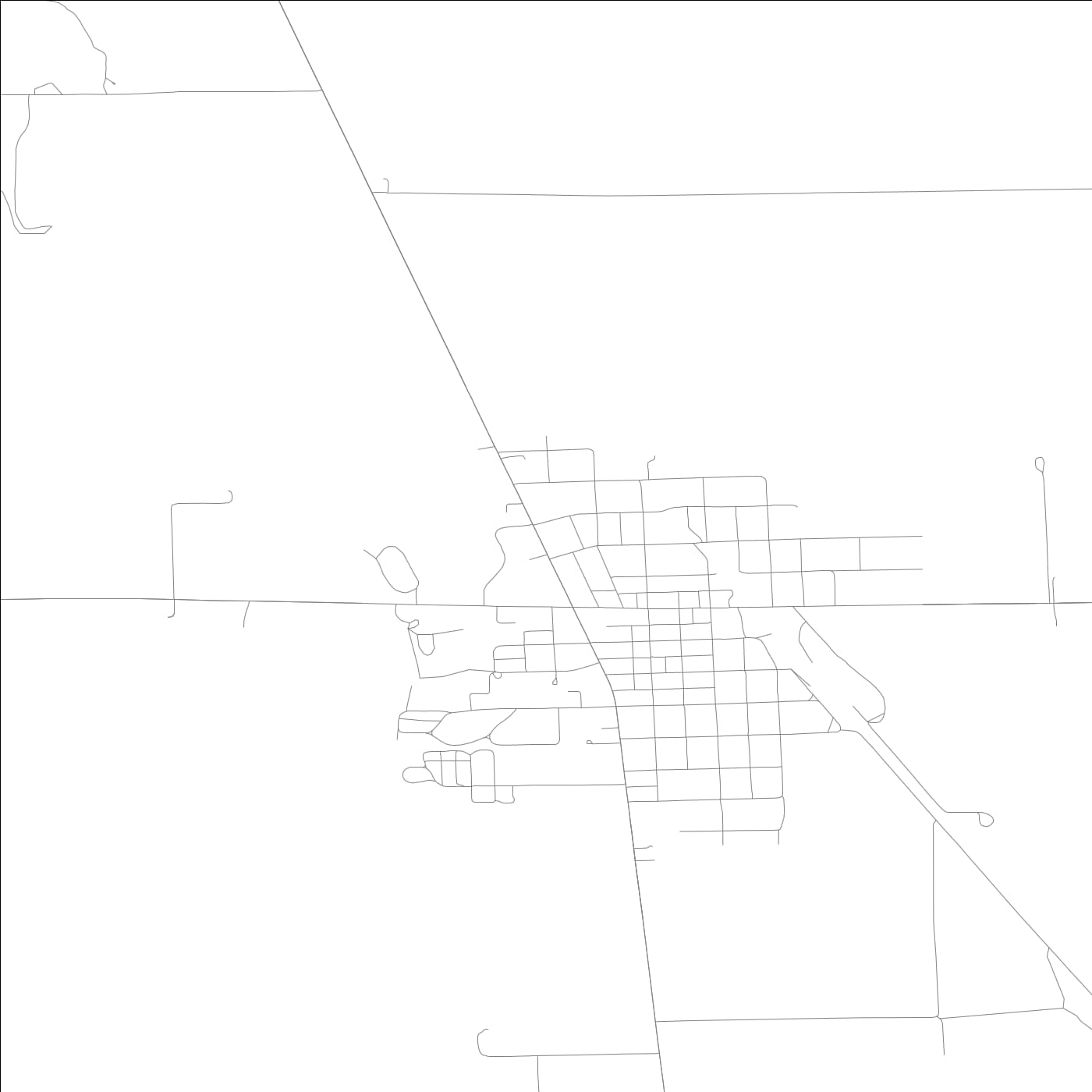 ROAD MAP OF ROSSVILLE, ILLINOIS BY MAPBAKES