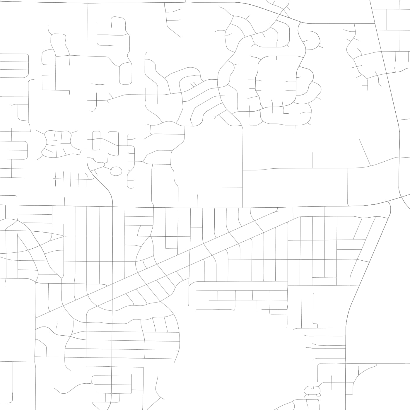 ROAD MAP OF ROUND LAKE BEACH, ILLINOIS BY MAPBAKES