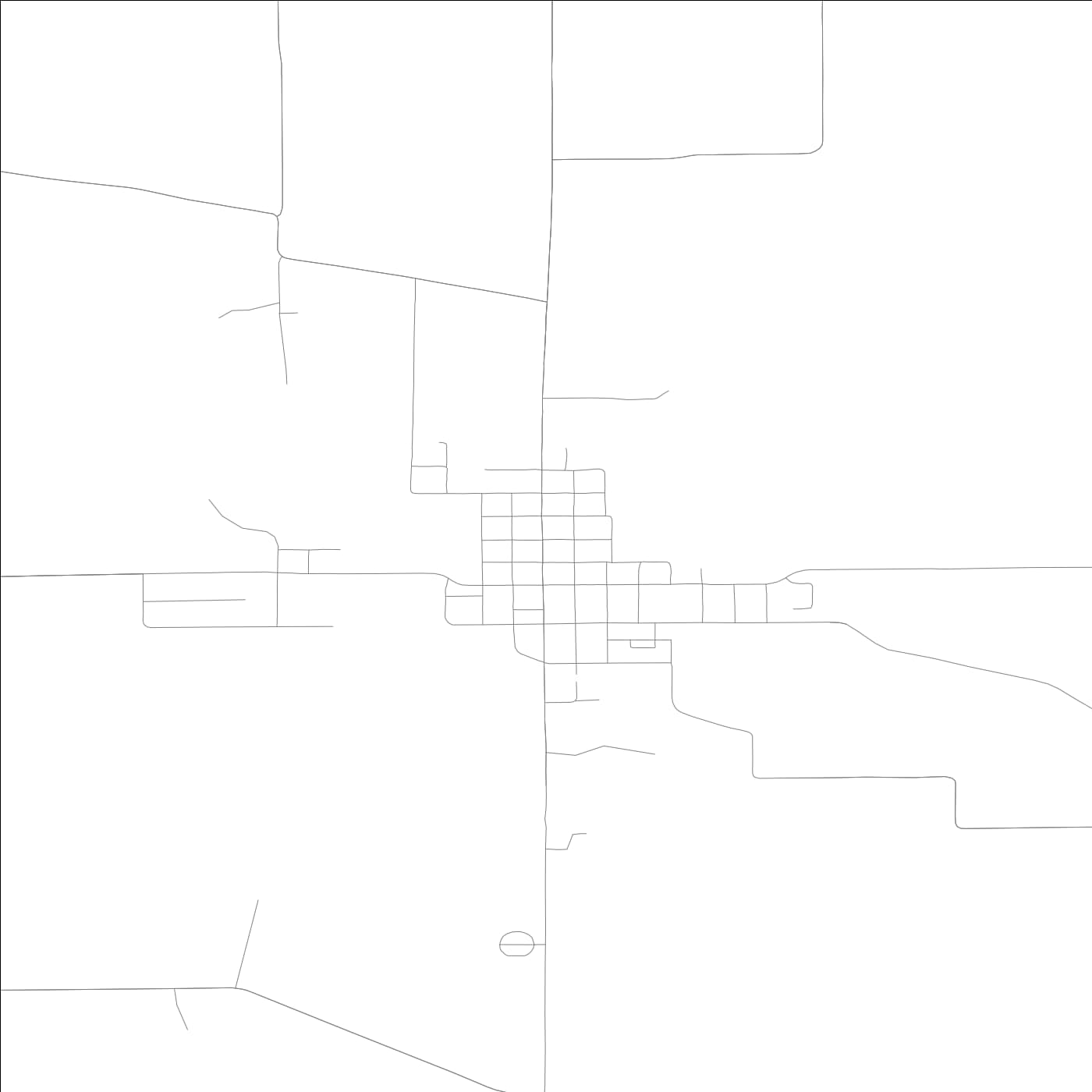 ROAD MAP OF SAYBROOK, ILLINOIS BY MAPBAKES
