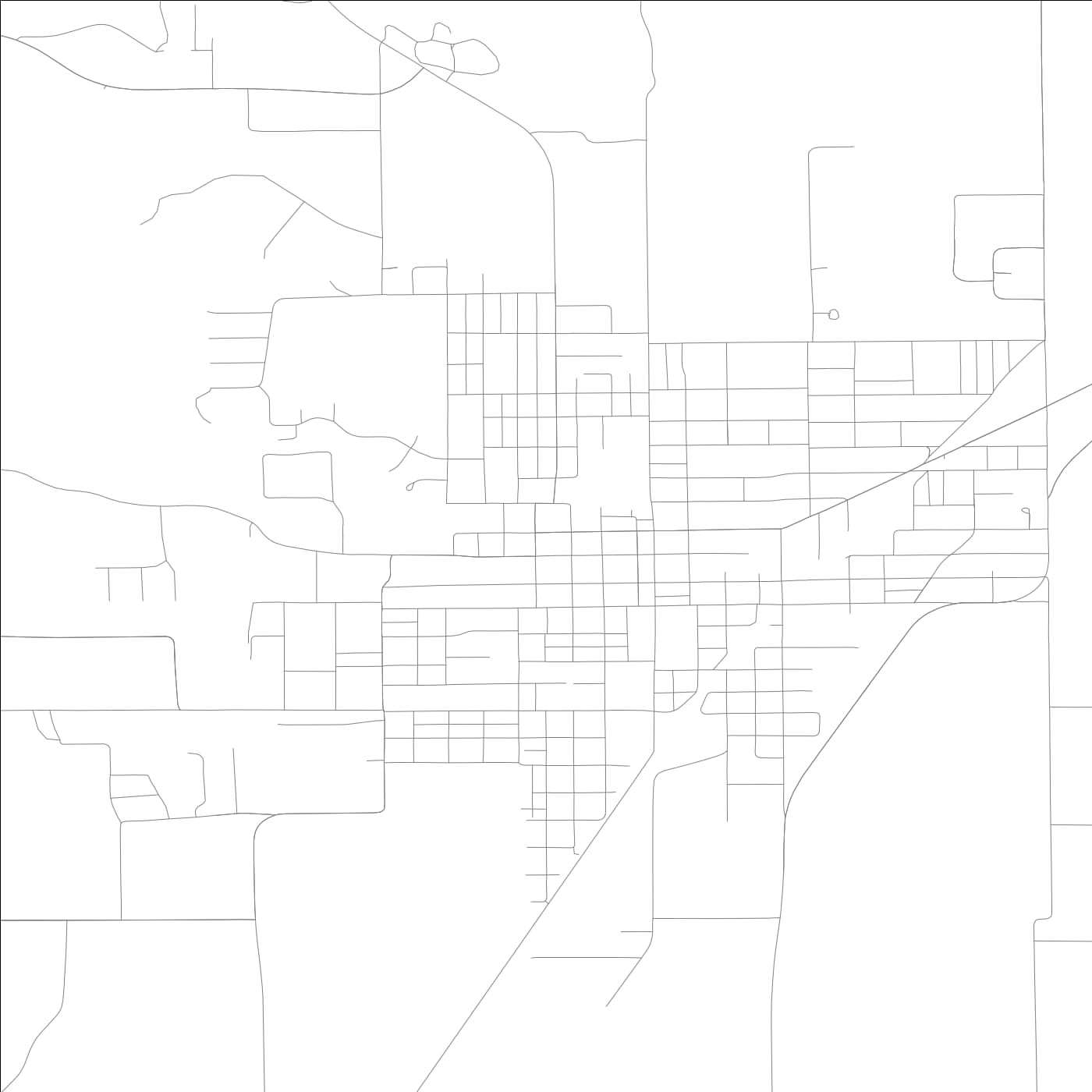 ROAD MAP OF STAUNTON, ILLINOIS BY MAPBAKES