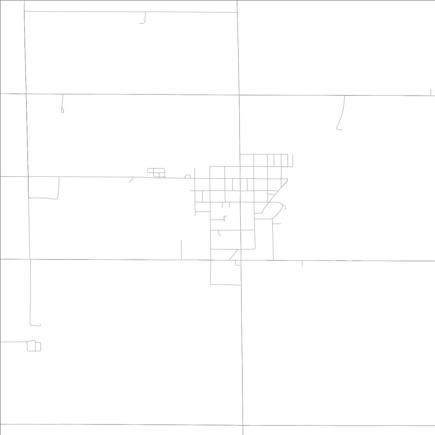 ROAD MAP OF STRASBURG, ILLINOIS BY MAPBAKES