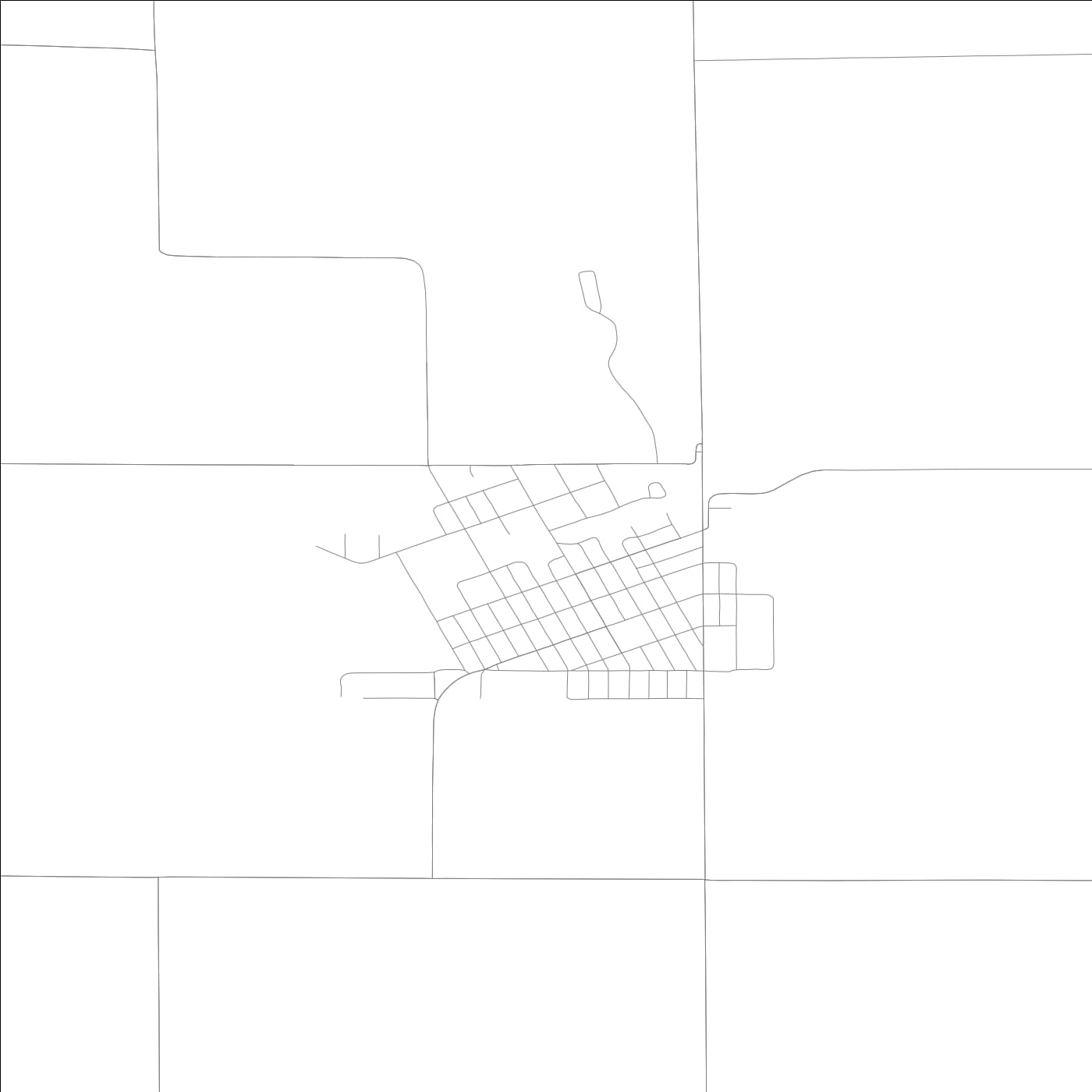 ROAD MAP OF STRONGHURST, ILLINOIS BY MAPBAKES