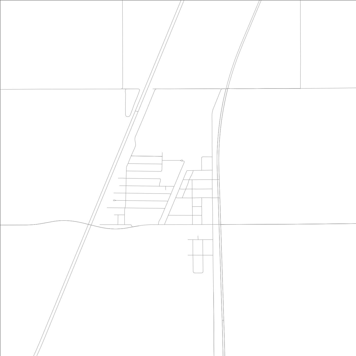 ROAD MAP OF THOMASBORO, ILLINOIS BY MAPBAKES