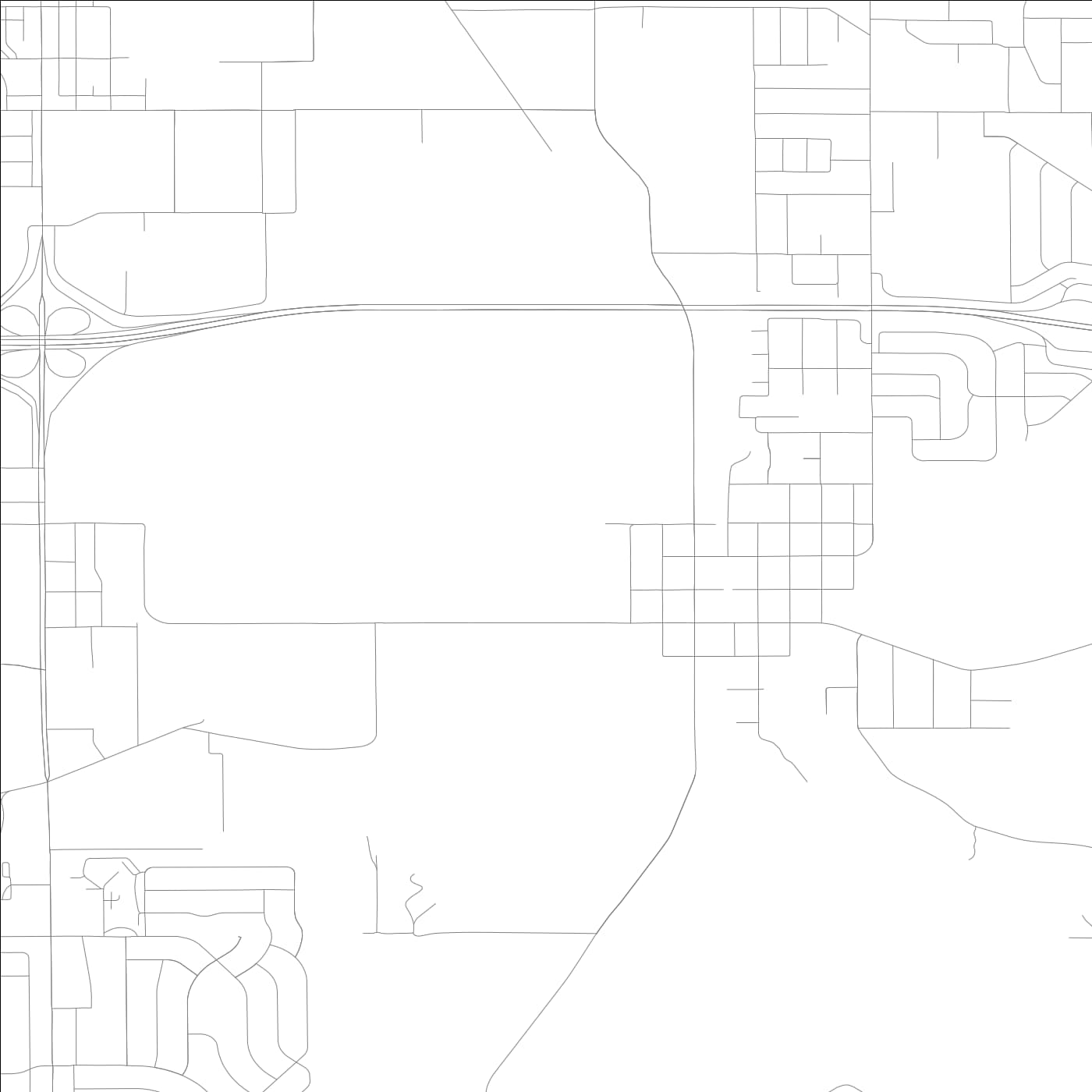 ROAD MAP OF THORNTON, ILLINOIS BY MAPBAKES