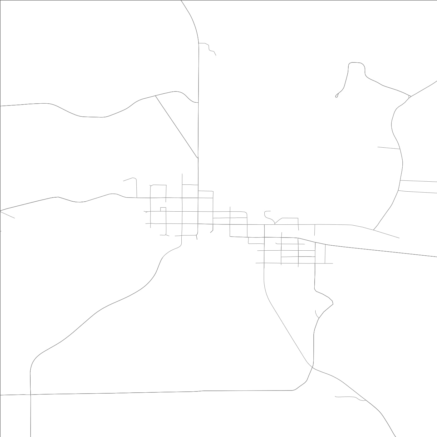 ROAD MAP OF TISKILWA, ILLINOIS BY MAPBAKES