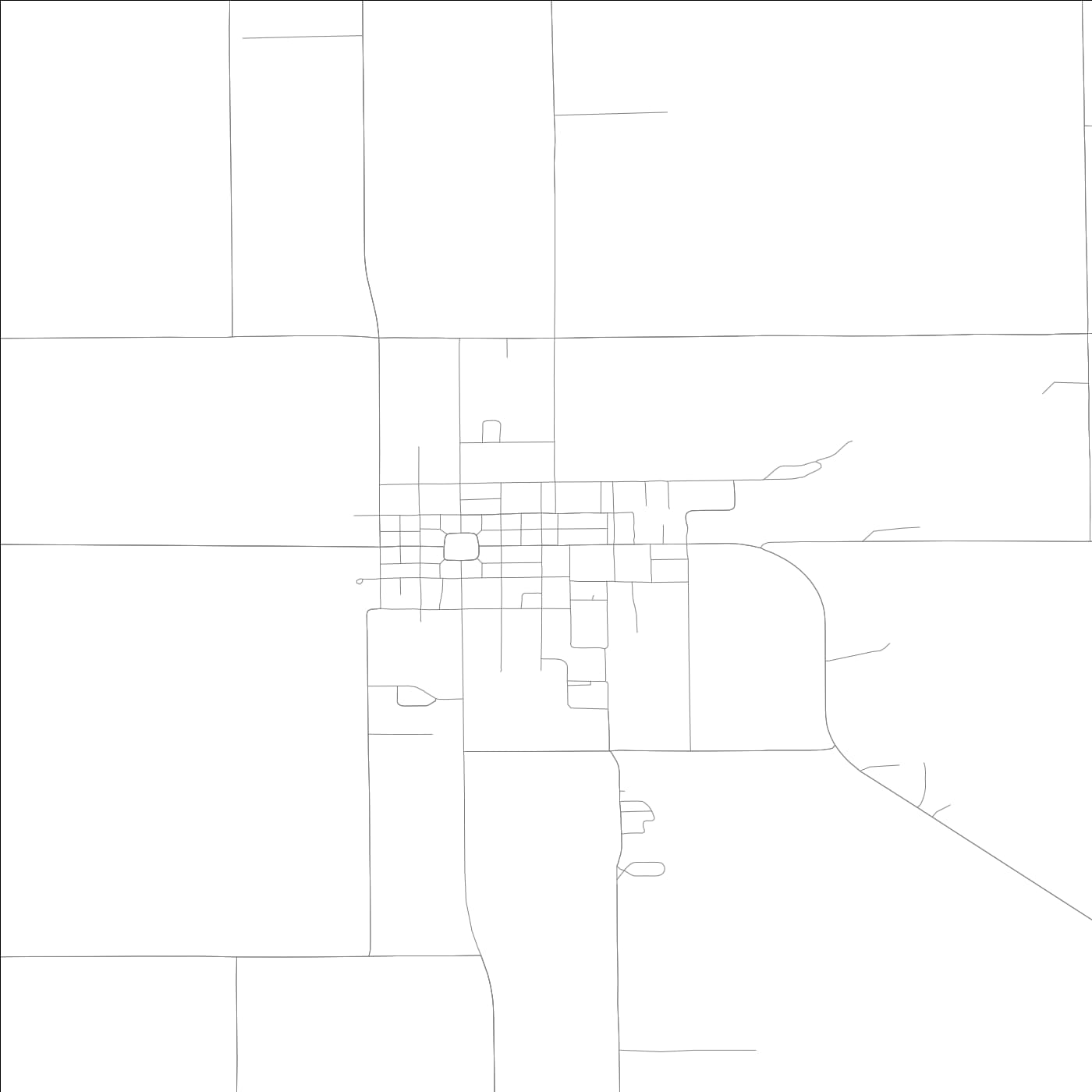ROAD MAP OF TOLEDO, ILLINOIS BY MAPBAKES