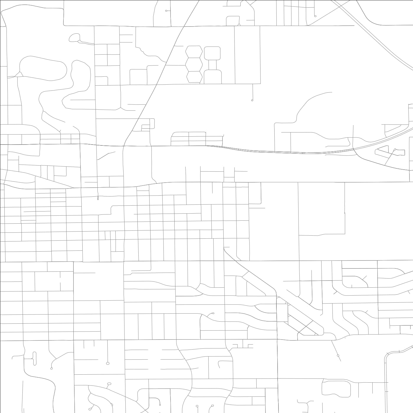 ROAD MAP OF URBANA, ILLINOIS BY MAPBAKES