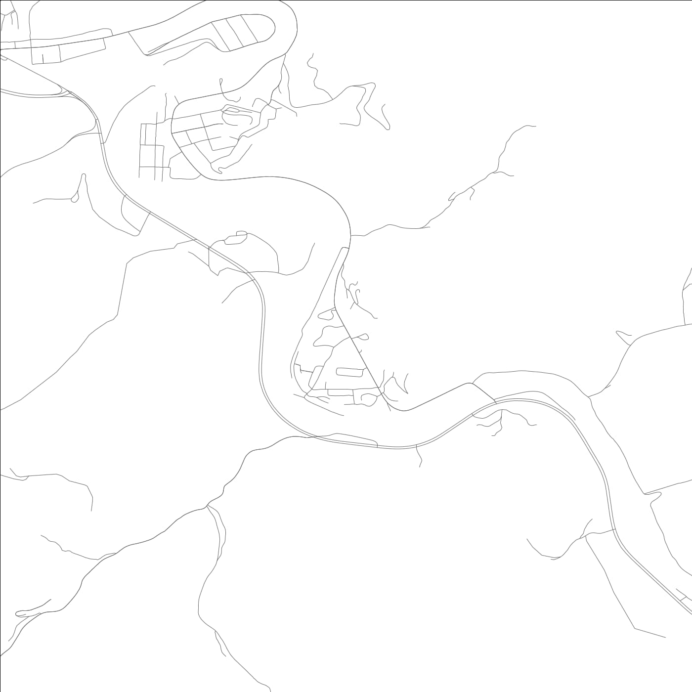 ROAD MAP OF DIABLOCK, KENTUCKY BY MAPBAKES