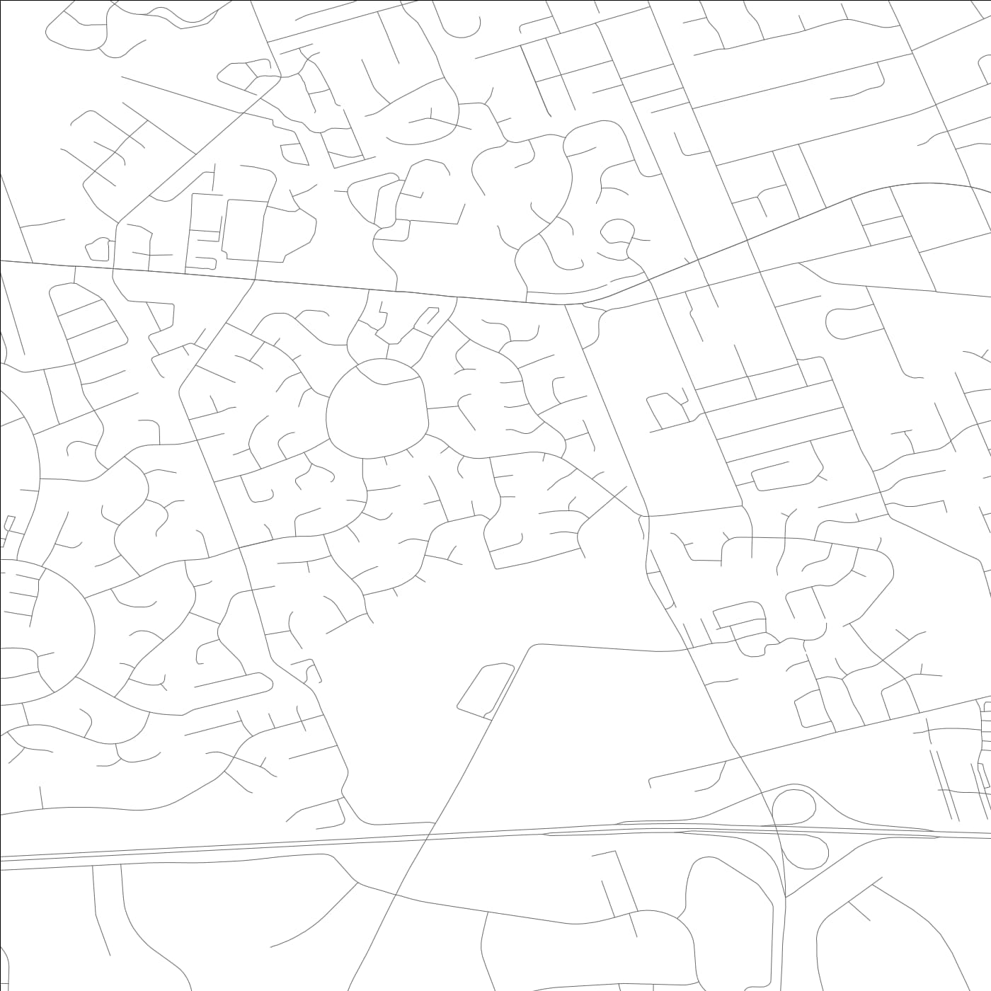 ROAD MAP OF DOUGLASS HILLS, KENTUCKY BY MAPBAKES