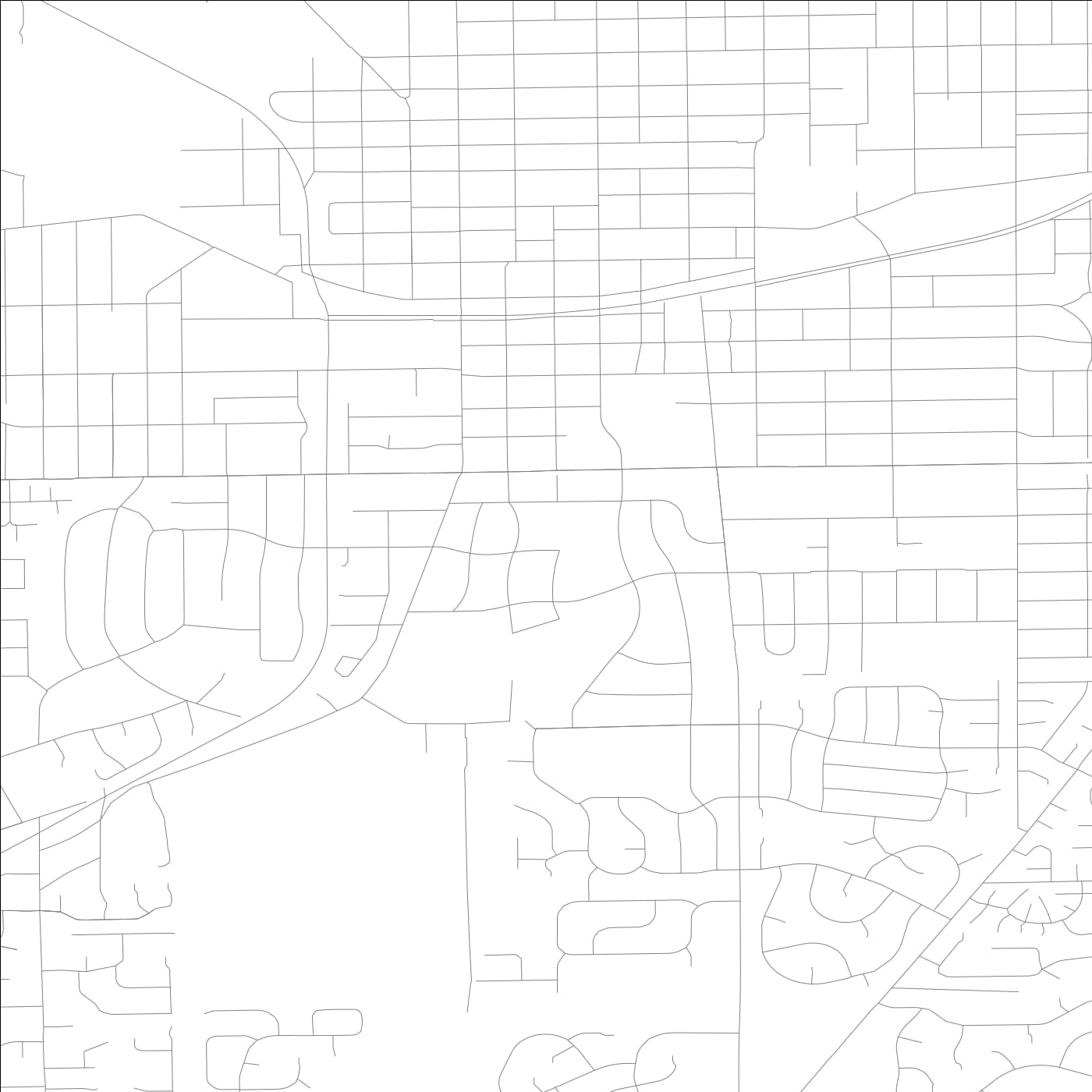 ROAD MAP OF WHEATON, ILLINOIS BY MAPBAKES