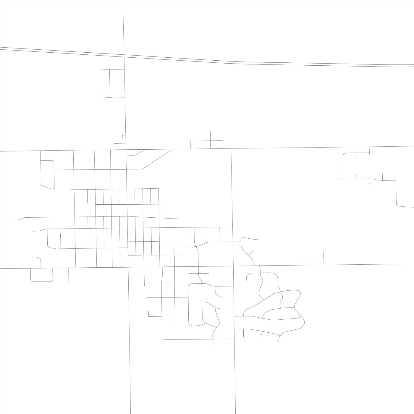 ROAD MAP OF WINNEBAGO, ILLINOIS BY MAPBAKES