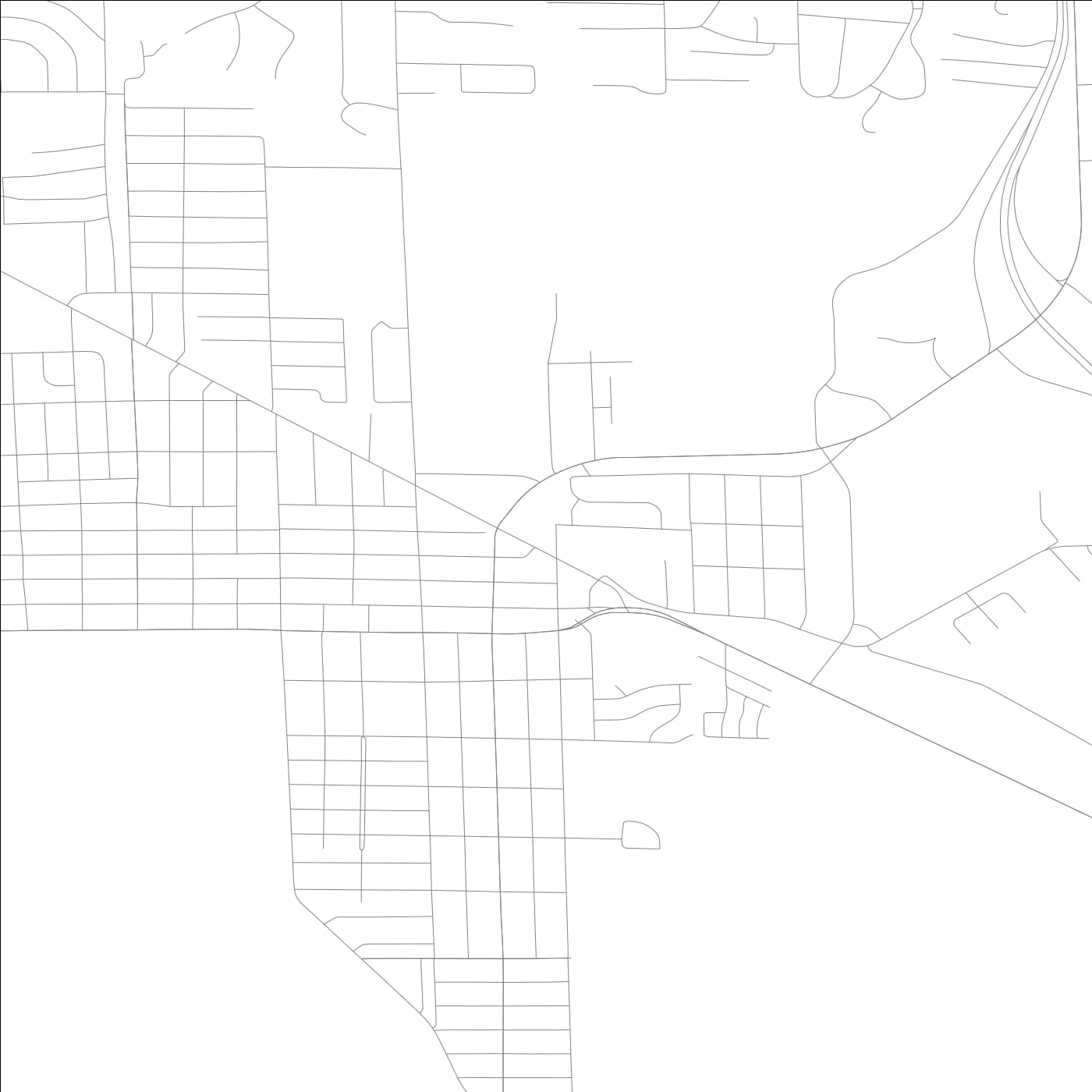 ROAD MAP OF WOOD RIVER, ILLINOIS BY MAPBAKES