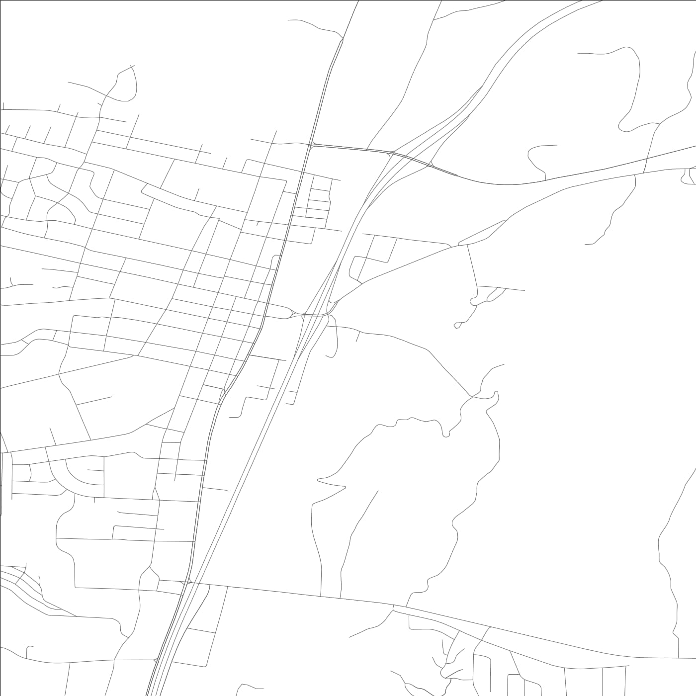 ROAD MAP OF YREKA, CALIFORNIA BY MAPBAKES
