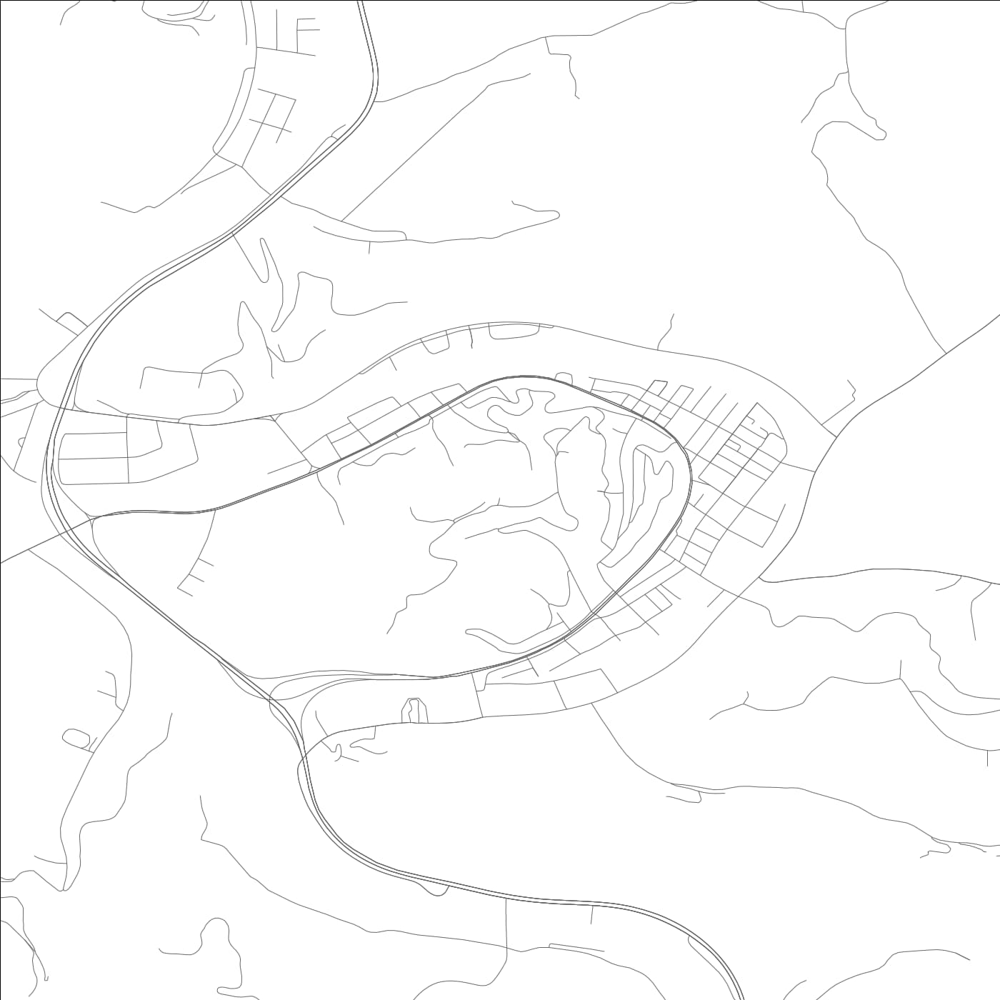 ROAD MAP OF PIKEVILLE, KENTUCKY BY MAPBAKES