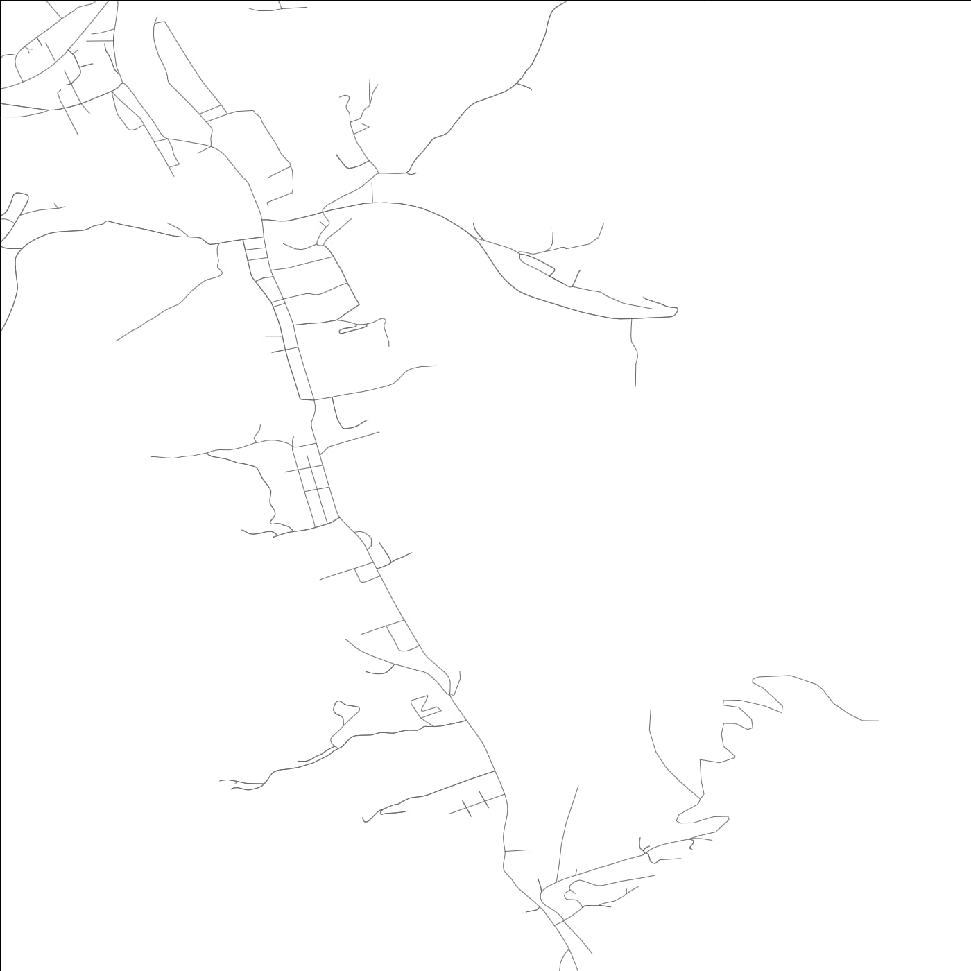 ROAD MAP OF SOUTH WALLINS, KENTUCKY BY MAPBAKES