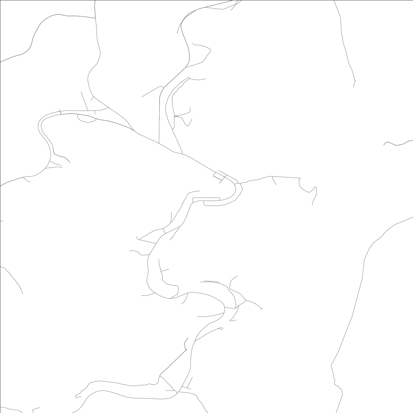 ROAD MAP OF VIRGIE, KENTUCKY BY MAPBAKES
