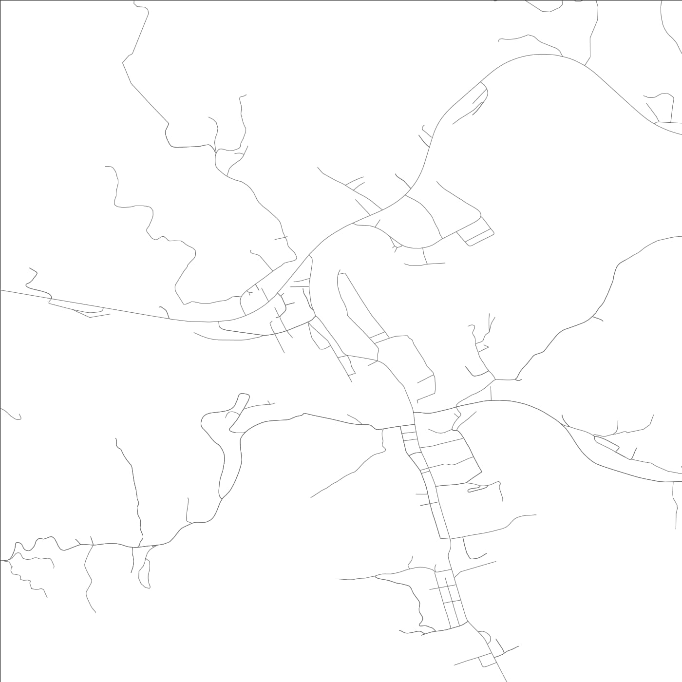 ROAD MAP OF WALLINS CREEK, KENTUCKY BY MAPBAKES