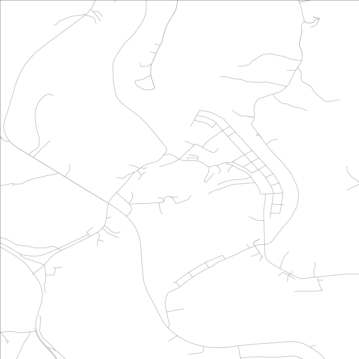 ROAD MAP OF WEST VAN LEAR, KENTUCKY BY MAPBAKES