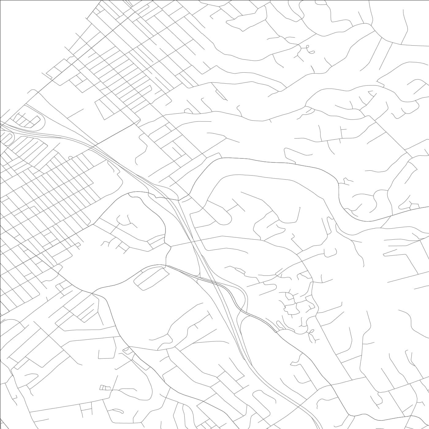 ROAD MAP OF WOODLAWN, KENTUCKY BY MAPBAKES