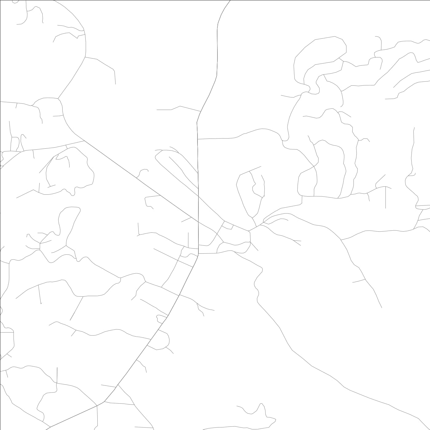 ROAD MAP OF YOUNG HARRIS, GEORGIA BY MAPBAKES