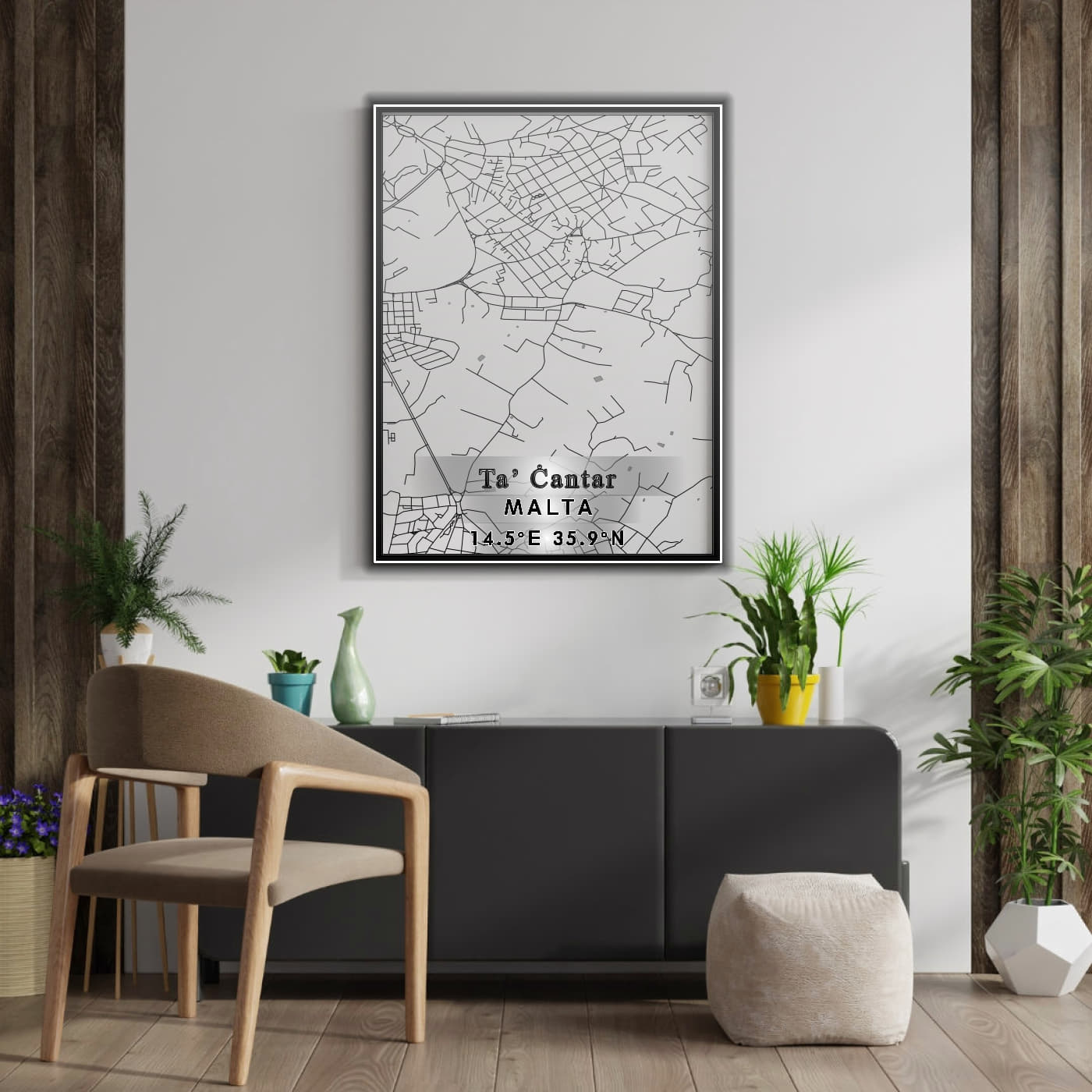 ROAD MAP OF TACIANTAR, MALTA BY MAPBAKES